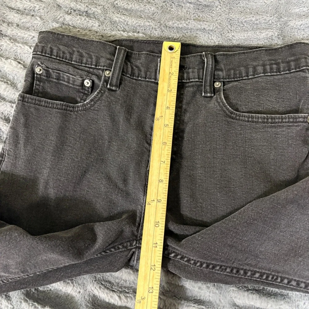 Levis 502 Regular Taper Jeans Mens 32x30 Faded Black Charcoal Denim AQ496